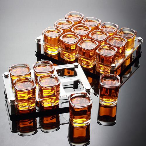 白酒杯玻璃啤酒杯洋酒杯白酒杯一口杯四方杯酒具